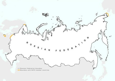 Mapa uz temu ''Opkoljavanje Rusije''
